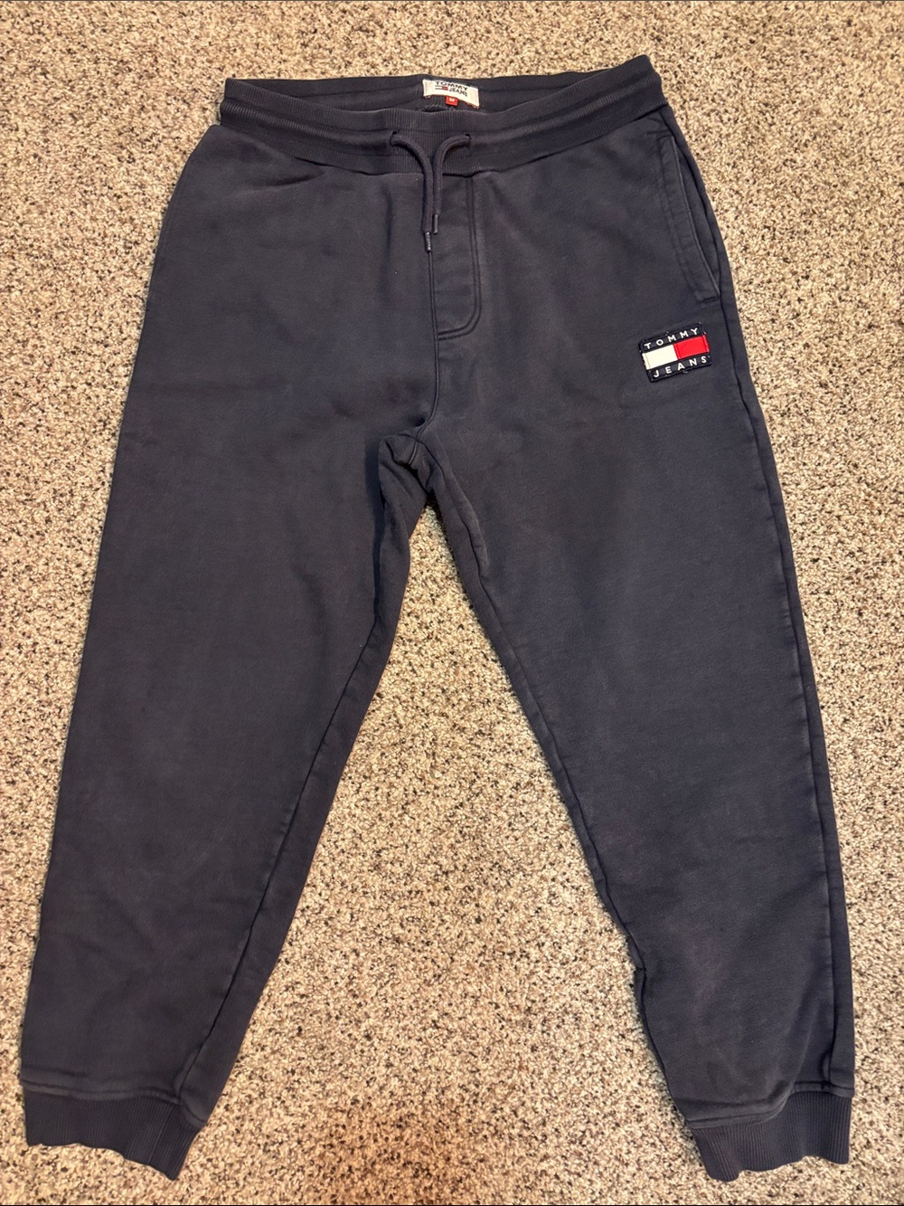 Tommy Hilfiger Navy Drawstring Logo Joggers